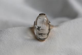 Arne Blomberg toumalinated quartz ring photo
