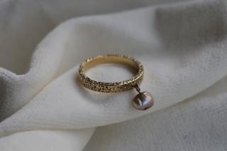 Jens Joh Aargaard Pearl dangle ring photo