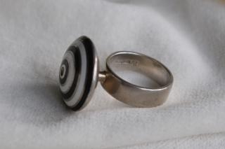 Enamel bullseye ring photo